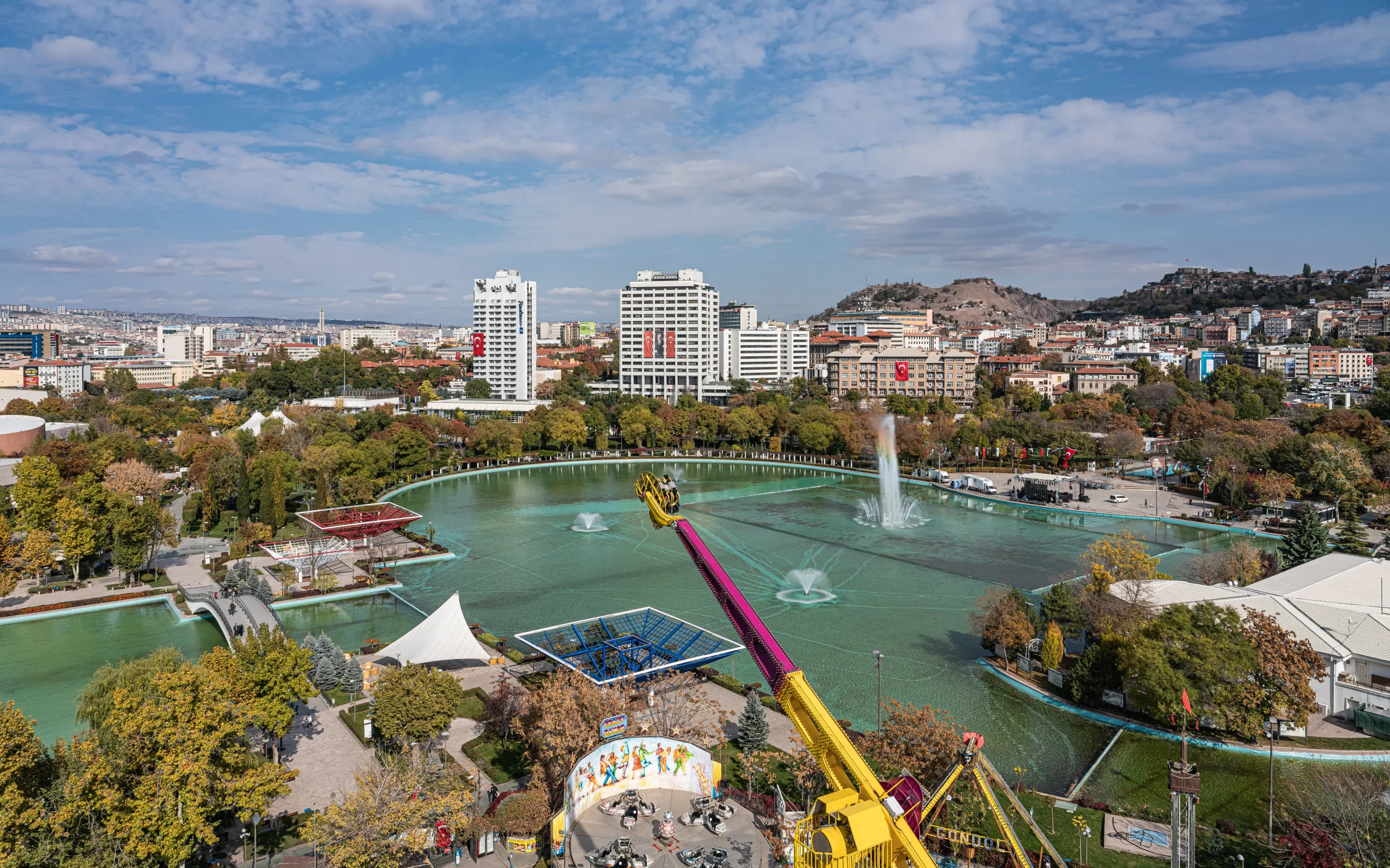 Panoramic view of Ankara from the Gençlik Park Ferris wheel