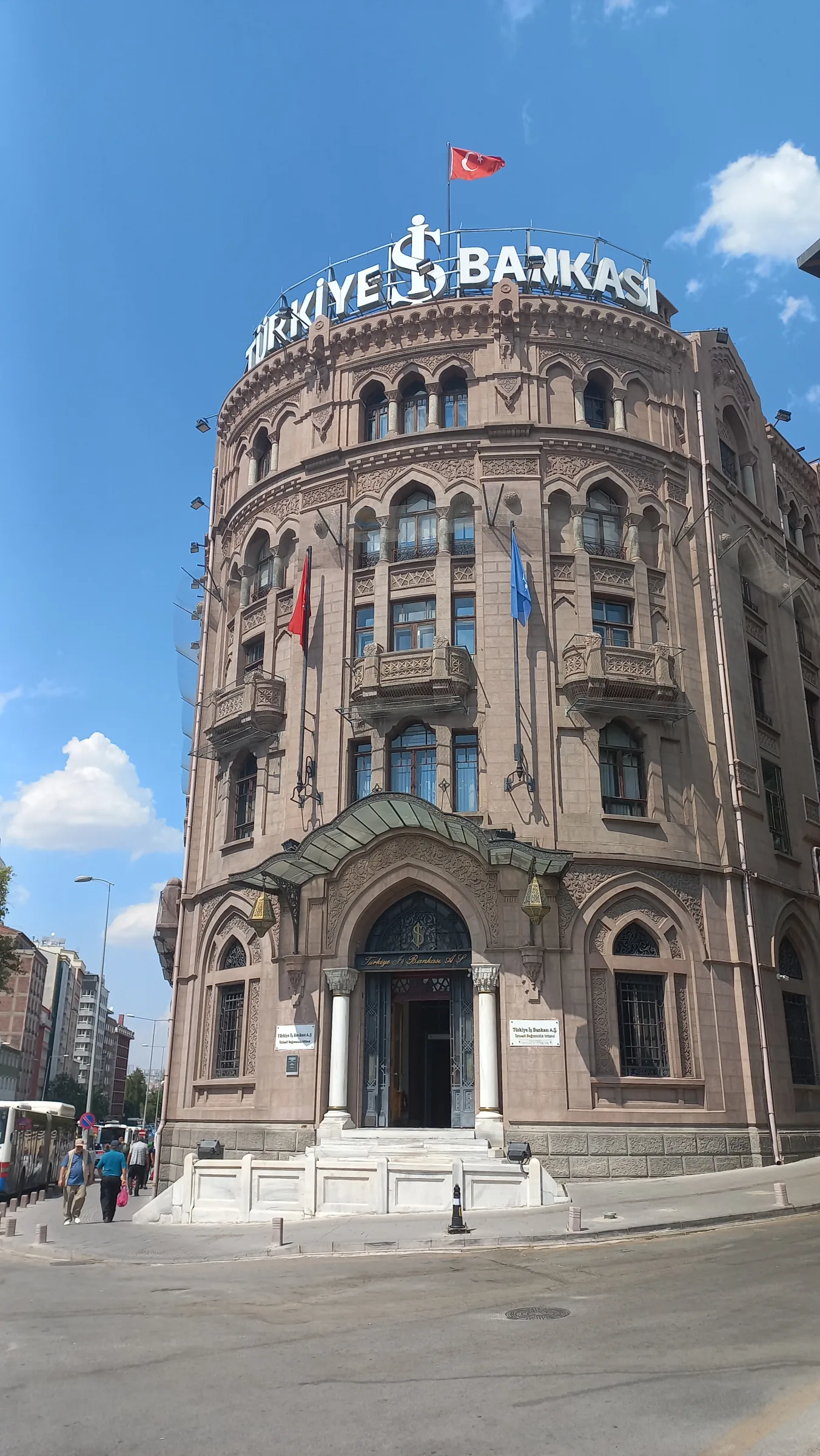 Exterior façade of the Türkiye İş Bankası Economic Independence Museum in Ulus